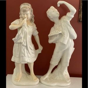 Vintage Atlantic Mold Ceramic Statues figures sculpture